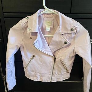 Forever 21 Girls Faux Leather Light Pink Jacket Size 5/6
